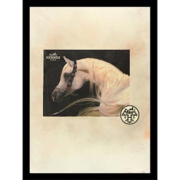 NWT Fairchild Paris Hermes Horse Framed Art Print - Picture 1 of 5